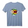 Simbabwe T-Shirt mit Flagge - Stolz auf Wurzeln, Erbe und Unabhängigkeitstag Geschenk für Kinder, Jugendliche & Erwachsene