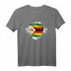 Simbabwe T-Shirt mit Flagge - Stolz auf Wurzeln, Erbe und Unabhängigkeitstag Geschenk für Kinder, Jugendliche & Erwachsene