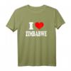 Ich liebe Zimbabwe T-Shirt - Stolz auf Zimbabwe zeigen, personalisiertes Geschenk für Touristen und Gebürtige