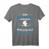 Zum Skifahren Geboren Winter Sport Berge Ski Skifahrer T-Shirt – Perfektes Geschenk für Snowboarder & Wintersportfans, Ideal für Skiurlaub & Apres Ski