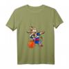 Damen Dabbing Dog Slowakei Basketball Fan T-Shirt mit V-Ausschnitt - Trendiges Sportshirt mit slowakischer Flagge für Basketballliebhaber und Fans