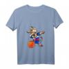 Damen Dabbing Dog Slowakei Basketball Fan T-Shirt mit V-Ausschnitt - Trendiges Sportshirt mit slowakischer Flagge für Basketballliebhaber und Fans