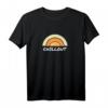 Damen T-Shirt mit Regenbogen und Sonne - Retro Design für Frühling & Sommer, Geschenkidee für Frauen