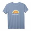 Damen T-Shirt mit Regenbogen und Sonne - Retro Design für Frühling & Sommer, Geschenkidee für Frauen