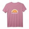 Damen T-Shirt mit Regenbogen und Sonne - Retro Design für Frühling & Sommer, Geschenkidee für Frauen