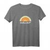 Damen T-Shirt mit Regenbogen und Sonne - Retro Design für Frühling & Sommer, Geschenkidee für Frauen