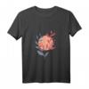 Minimalistisches Boho Vintage T-Shirt mit Sonne und Blumen – Kunstvolles Design, klassischer Schnitt, ideal für Natur- und Modefans
