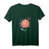 Minimalistisches Boho Vintage T-Shirt mit Sonne und Blumen – Kunstvolles Design, klassischer Schnitt, ideal für Natur- und Modefans