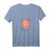 Minimalistisches Boho Vintage T-Shirt mit Sonne und Blumen – Kunstvolles Design, klassischer Schnitt, ideal für Natur- und Modefans