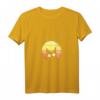 Damen Katzenmotiv mit einer schwarzen Katze vor einer retro Sonne – Trendiges T-Shirt mit V-Ausschnitt für Katzenliebhaberinnen