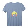 Damen Katzenmotiv mit einer schwarzen Katze vor einer retro Sonne – Trendiges T-Shirt mit V-Ausschnitt für Katzenliebhaberinnen
