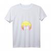 Damen Katzenmotiv mit einer schwarzen Katze vor einer retro Sonne – Trendiges T-Shirt mit V-Ausschnitt für Katzenliebhaberinnen