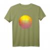 Neon Retro Synthwave Sonne T-Shirt für Damen und Herren – 80er & 90er Nostalgie, Party & Geschenk