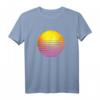 Neon Retro Synthwave Sonne T-Shirt für Damen und Herren – 80er & 90er Nostalgie, Party & Geschenk