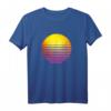 Neon Retro Synthwave Sonne T-Shirt für Damen und Herren – 80er & 90er Nostalgie, Party & Geschenk