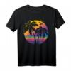 Vintage Sonnenuntergangspalme Strand T-Shirt – Perfekte Geschenkidee für Strandliebhaber, Surfer und Skater