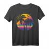Vintage Sonnenuntergangspalme Strand T-Shirt – Perfekte Geschenkidee für Strandliebhaber, Surfer und Skater