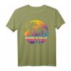 Vintage Sonnenuntergangspalme Strand T-Shirt – Perfekte Geschenkidee für Strandliebhaber, Surfer und Skater
