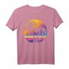 Vintage Sonnenuntergangspalme Strand T-Shirt – Perfekte Geschenkidee für Strandliebhaber, Surfer und Skater