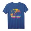 Vintage Sonnenuntergangspalme Strand T-Shirt – Perfekte Geschenkidee für Strandliebhaber, Surfer und Skater