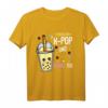 K-Pop & Bubble Tea Langarmshirt – Koreanische Musik, Hangeul & Korea-Reise Design, Perfektes Geschenk für Fans und Liebhaber