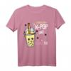 K-Pop & Bubble Tea Langarmshirt – Koreanische Musik, Hangeul & Korea-Reise Design, Perfektes Geschenk für Fans und Liebhaber