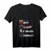 Damen Eat Sleep K-Drama Repeat TV Serien Idol Oppa Kpop Fan Lustig V-Ausschnitt T-Shirt – Perfektes Geschenk für Serien- und K-Pop Fans