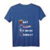 Damen Eat Sleep K-Drama Repeat TV Serien Idol Oppa Kpop Fan Lustig V-Ausschnitt T-Shirt – Perfektes Geschenk für Serien- und K-Pop Fans