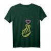 K-Pop Mädchen Handsymbol Kpop Herz T-Shirt mit V-Ausschnitt – Perfekt für K-Pop Fans, K-Drama Liebhaber & Südkorea Musikbegeisterte, ideales Geschenk
