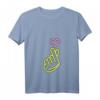 K-Pop Mädchen Handsymbol Kpop Herz T-Shirt mit V-Ausschnitt – Perfekt für K-Pop Fans, K-Drama Liebhaber & Südkorea Musikbegeisterte, ideales Geschenk