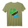 Tansania Karte mit Herzschlag Vintage Flagge T-Shirt – Perfekt für Tansania Fans, Reisende und Afrika-Liebhaber