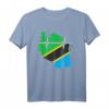 Tansania Karte mit Herzschlag Vintage Flagge T-Shirt – Perfekt für Tansania Fans, Reisende und Afrika-Liebhaber