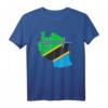 Tansania Karte mit Herzschlag Vintage Flagge T-Shirt – Perfekt für Tansania Fans, Reisende und Afrika-Liebhaber