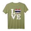 Thailand Liebe T-Shirt mit Flagge in Herz – Perfekt für Urlaub, Strand und Reisen nach Bangkok, Phuket, Koh Samui und mehr