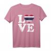 Thailand Liebe T-Shirt mit Flagge in Herz – Perfekt für Urlaub, Strand und Reisen nach Bangkok, Phuket, Koh Samui und mehr