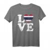 Thailand Liebe T-Shirt mit Flagge in Herz – Perfekt für Urlaub, Strand und Reisen nach Bangkok, Phuket, Koh Samui und mehr