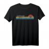 Khon Kaen Thailand Retro Sunset Regenbogen Synth gestreiftes T-Shirt – Vintage 70er/80er Retrowave Design mit Karten-Koordinaten & Kompass