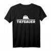 Herren Tiefbauer T-Shirt mit Baustellenhelm - Robuste Arbeitskleidung für Bauprofis im Hoch- und Tiefbau
