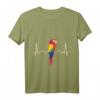 Tropen Vogel Tiermotiv Geschenk - Papagei T-Shirt mit Herzschlag für Tierliebhaber, Ornithologen & bunte Tierfans