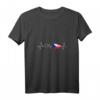 Damen Tschechien Herzschlag Flagge Liebe T-Shirt mit V-Ausschnitt – Perfekt als Geschenk für Heimatliebhaber, Urlauber & Tschechien-Fans