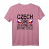 Tschechisches Mädchen T-Shirt mit Flagge der Tschechischen Republik - Stolz zeigen & tolles Geschenk für Frauen, Mädchen & Teenager