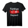 Türkei 38 Kayseri T-Shirt mit Türkischer Flagge - Geschenkidee für Freunde und Familie, perfekt für Geburtstag, Weihnachten und türkische Feiertage
