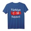 Türkei 38 Kayseri T-Shirt mit Türkischer Flagge - Geschenkidee für Freunde und Familie, perfekt für Geburtstag, Weihnachten und türkische Feiertage
