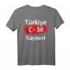 Türkei 38 Kayseri T-Shirt mit Türkischer Flagge - Geschenkidee für Freunde und Familie, perfekt für Geburtstag, Weihnachten und türkische Feiertage