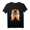 Leukämie-Krebs-Überlebend-Kämpfer Wings Orange Band T-Shirt – Unterstützung für Krebsbewusstsein, Überlebende & Erinnerungsläufe