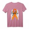 Leukämie-Krebs-Überlebend-Kämpfer Wings Orange Band T-Shirt – Unterstützung für Krebsbewusstsein, Überlebende & Erinnerungsläufe