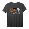 Uganda TShirt mit Flagge, Emblem & Karte – Perfektes Andenken oder Geschenk für Reisende und Touristen