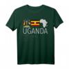 Uganda TShirt mit Flagge, Emblem & Karte – Perfektes Andenken oder Geschenk für Reisende und Touristen