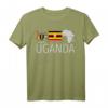 Uganda TShirt mit Flagge, Emblem & Karte – Perfektes Andenken oder Geschenk für Reisende und Touristen
