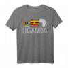 Uganda TShirt mit Flagge, Emblem & Karte – Perfektes Andenken oder Geschenk für Reisende und Touristen